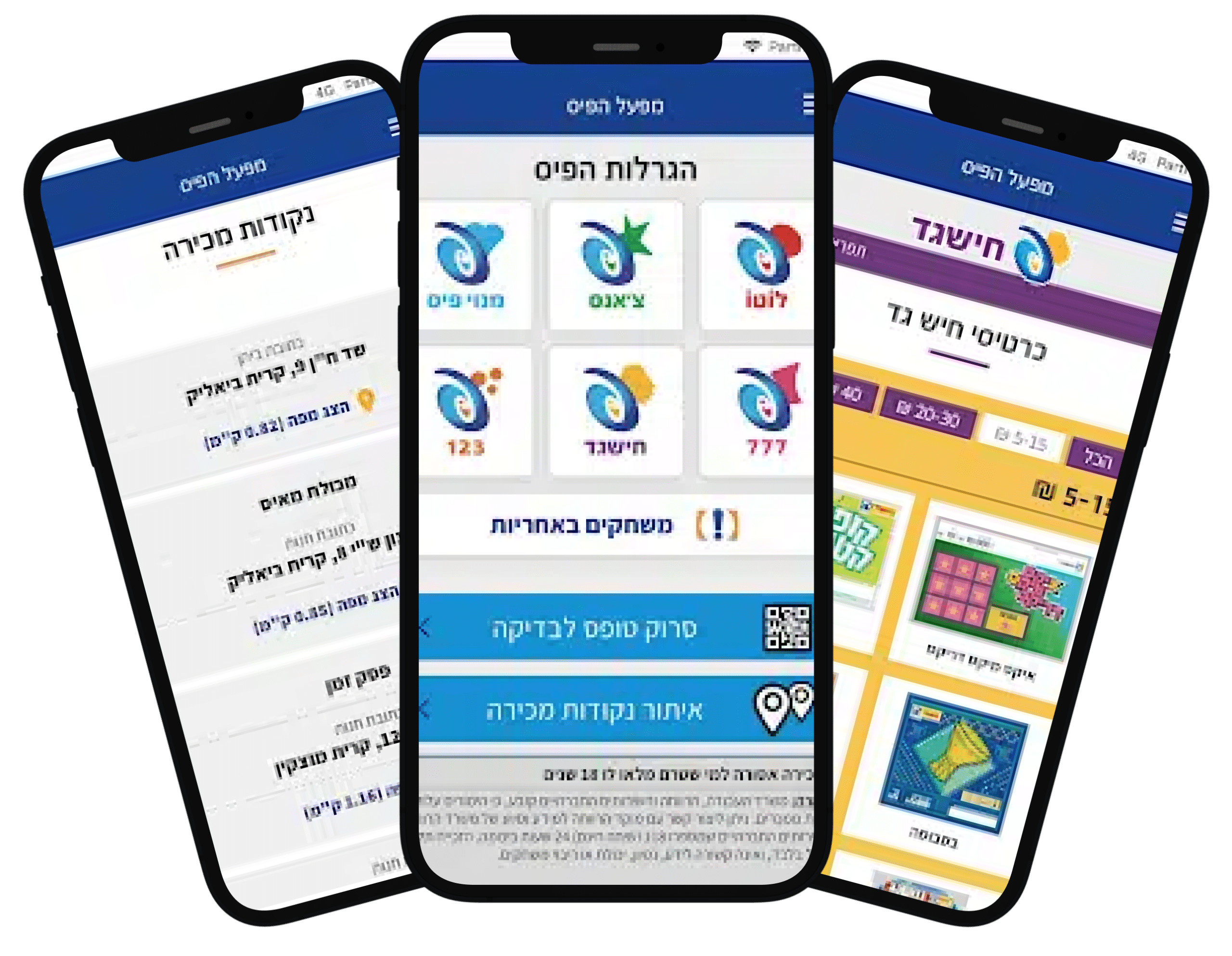 פיתחנו את אפליקציית מפעל הפיס – צילום מסך ראשי