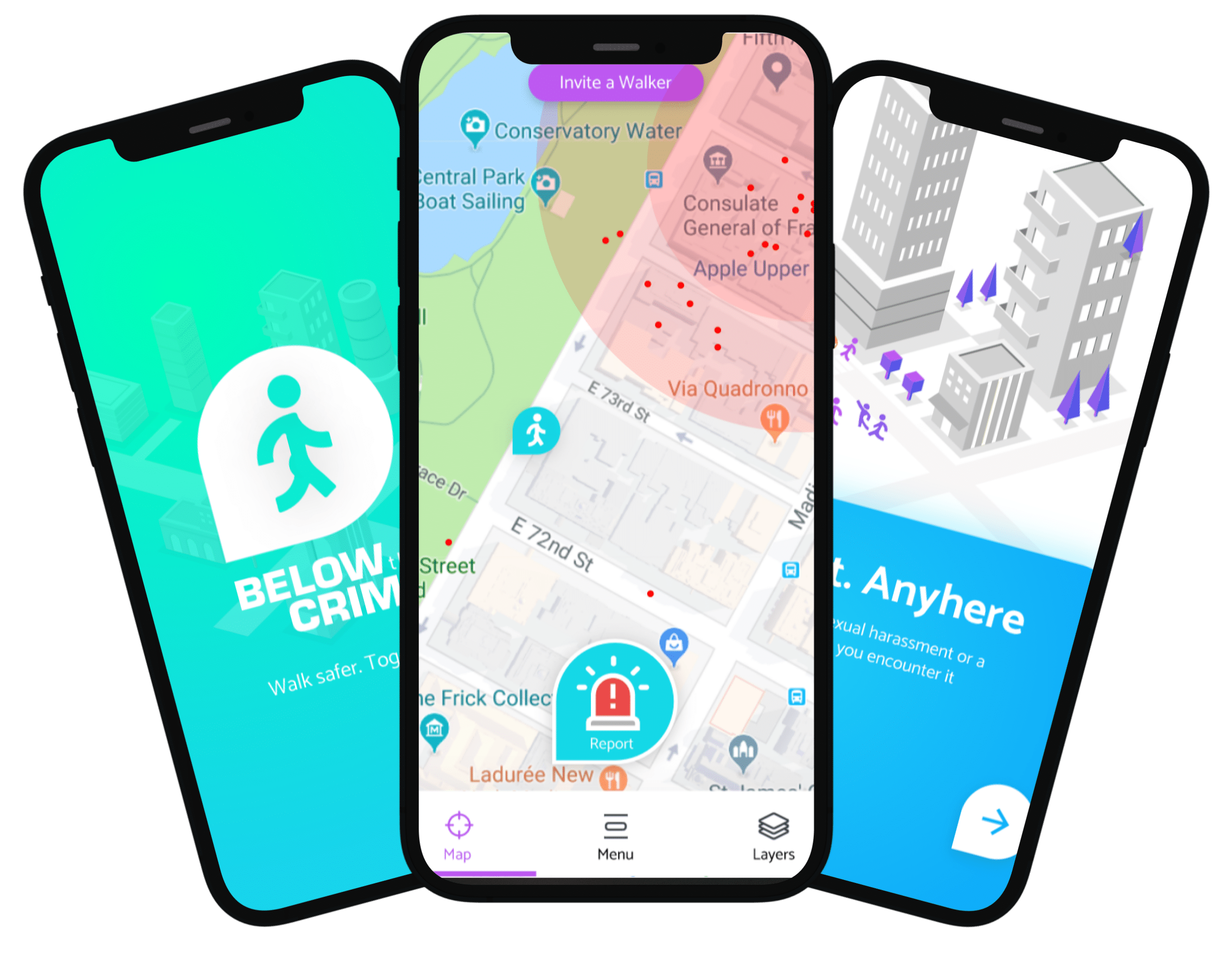 פיתחנו את אפליקציית Below The Crime – צילום מסך ראשי