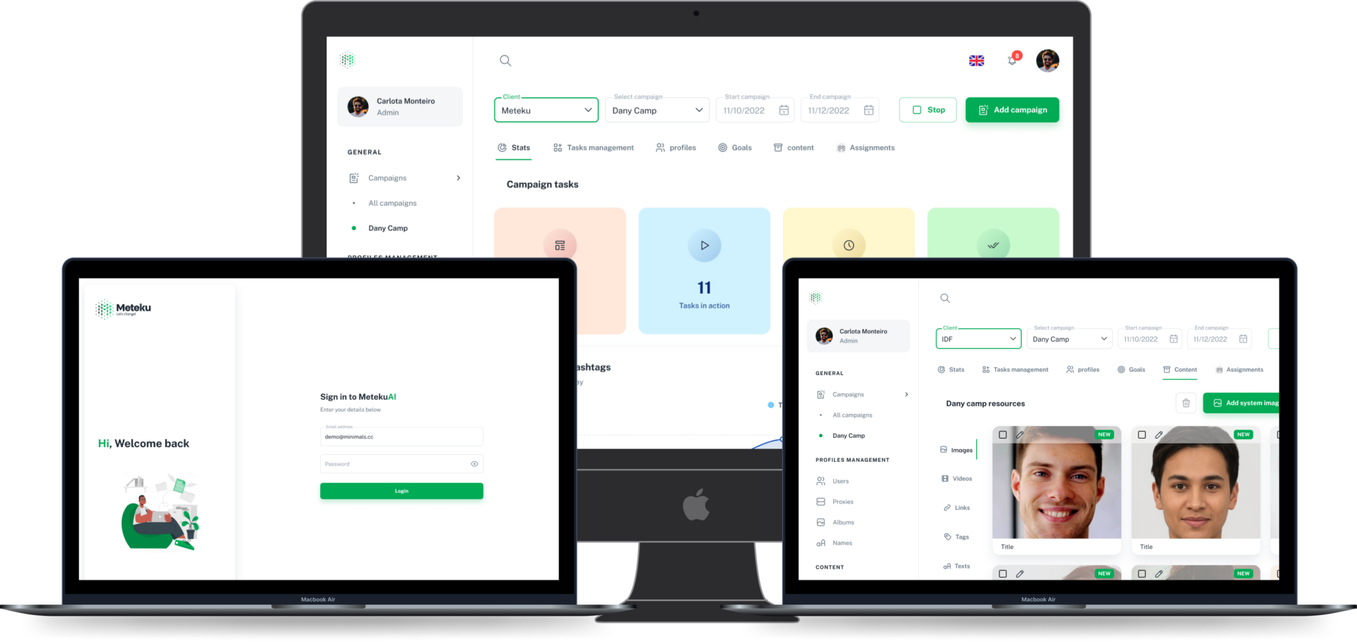 אפיינו, עיצבנו ופיתחנו את מערכת MetekuAI – צילום מסך ראשי