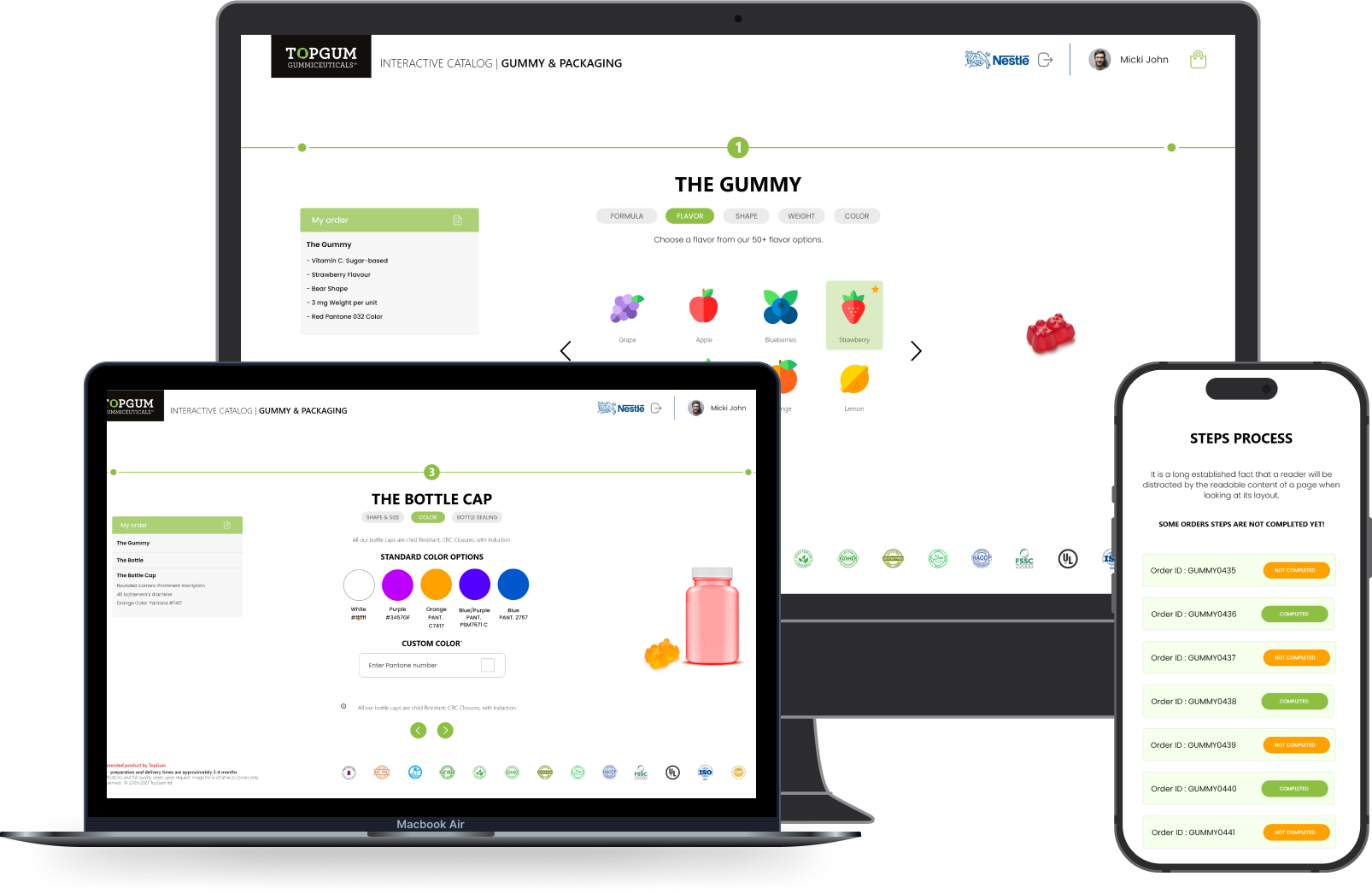 אפיינו, עיצבנו ופיתחנו את אפליקציית TopGum – צילום מסך ראשי