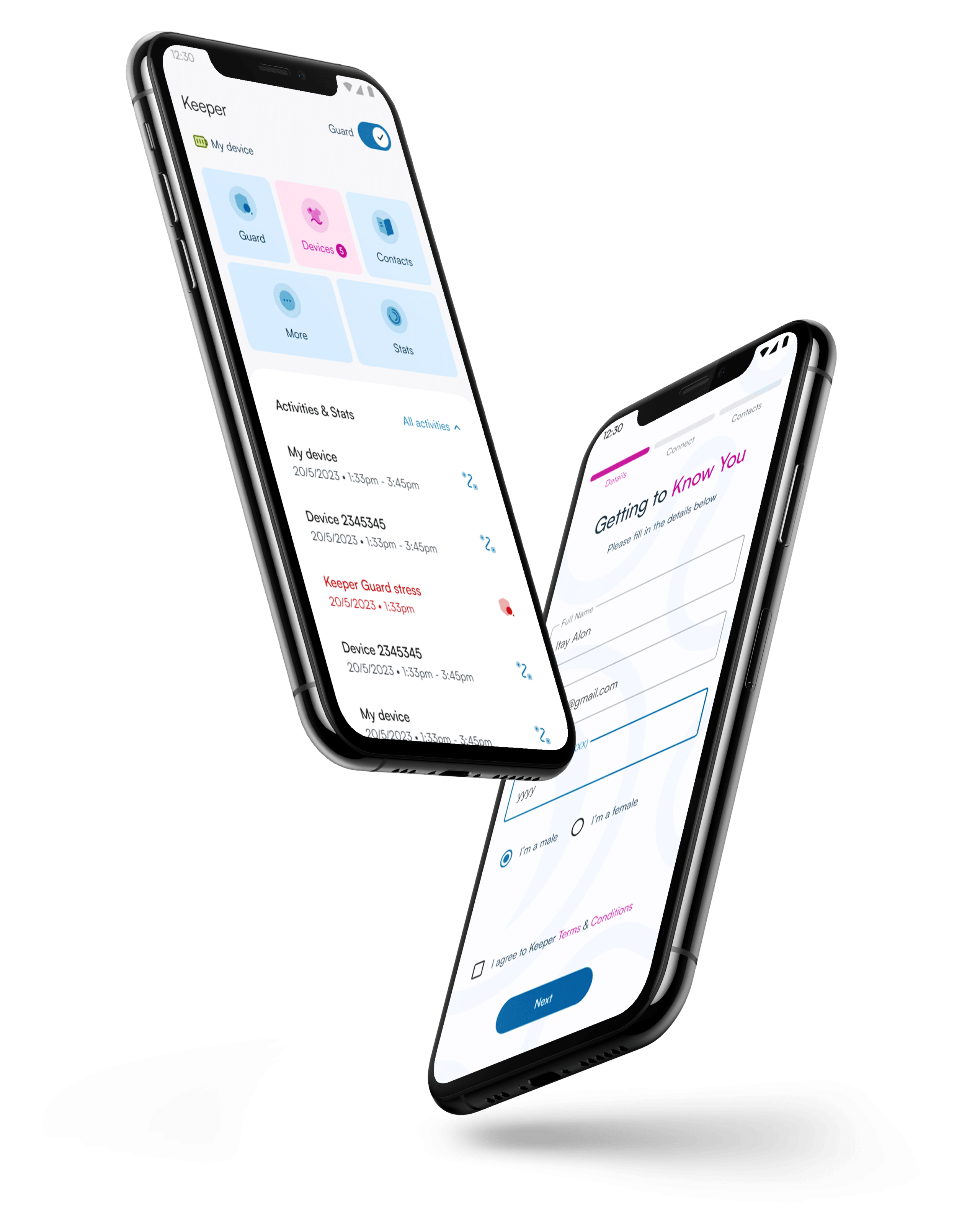 אפיינו, עיצבנו ופיתחנו את מערכת Keeper – צילום מסך ראשי